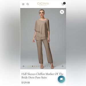 CICINIA MOTHER OF THE BRIDE PANT SUIT
